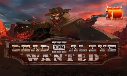 Tampilan visual slot Dead or Alive 3 Wanted dengan tema Wild West yang kelam