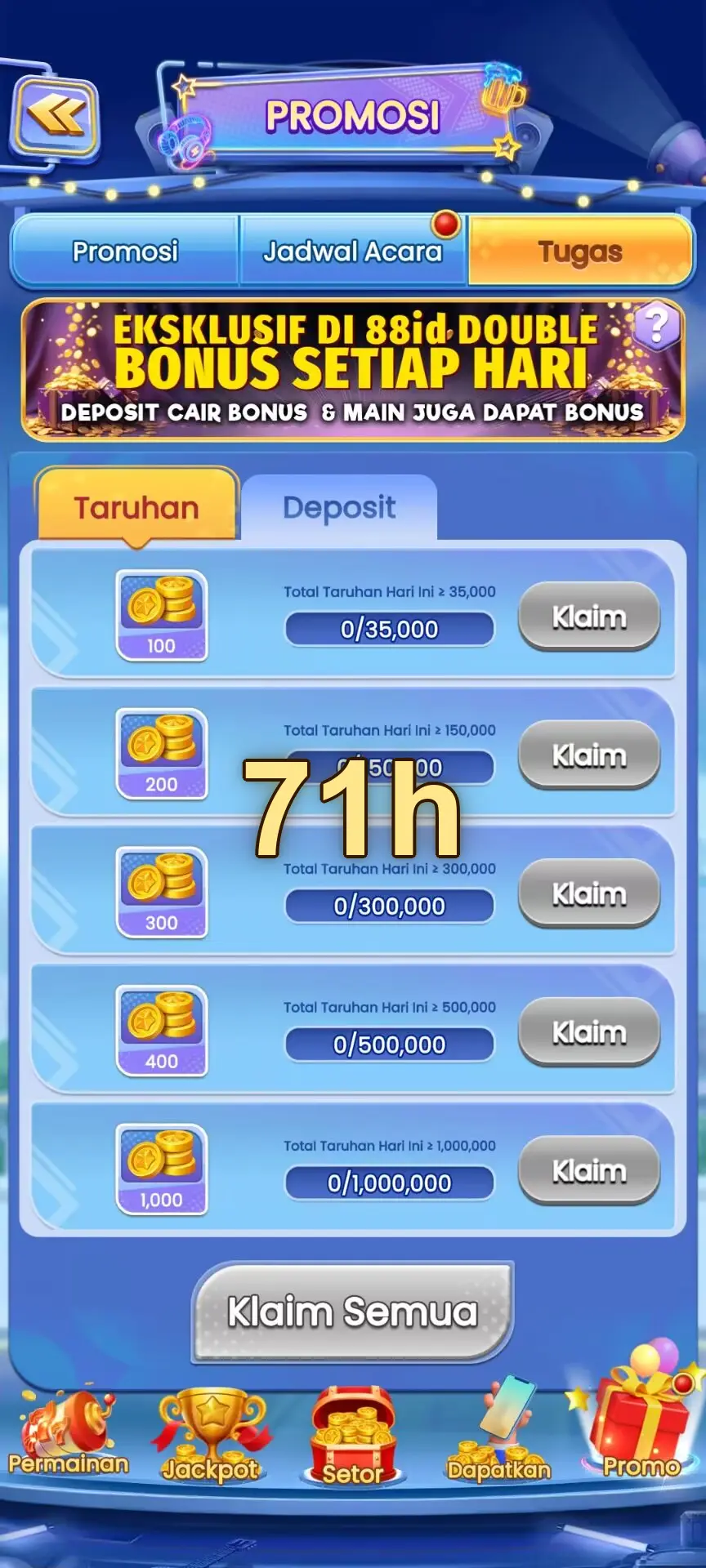 71h Masuk